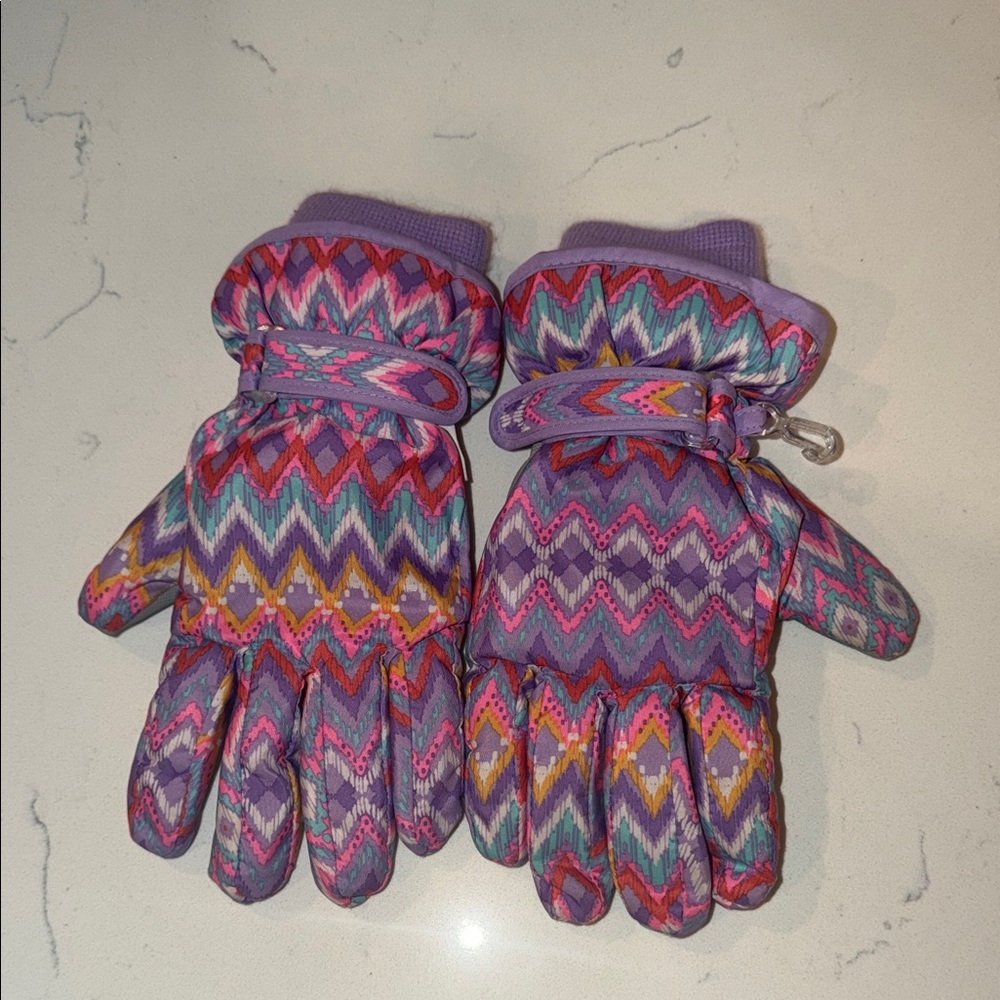 Colorful Zigzag Kids Gloves